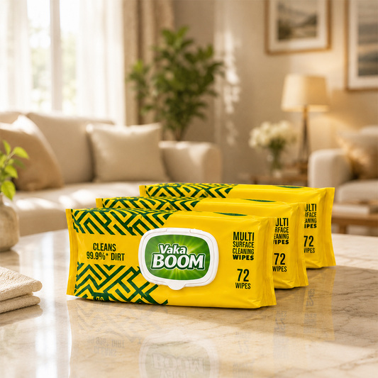 VAKABOOM Multi Surface Cleaning Wipes β 72 Γ 3 Wipes