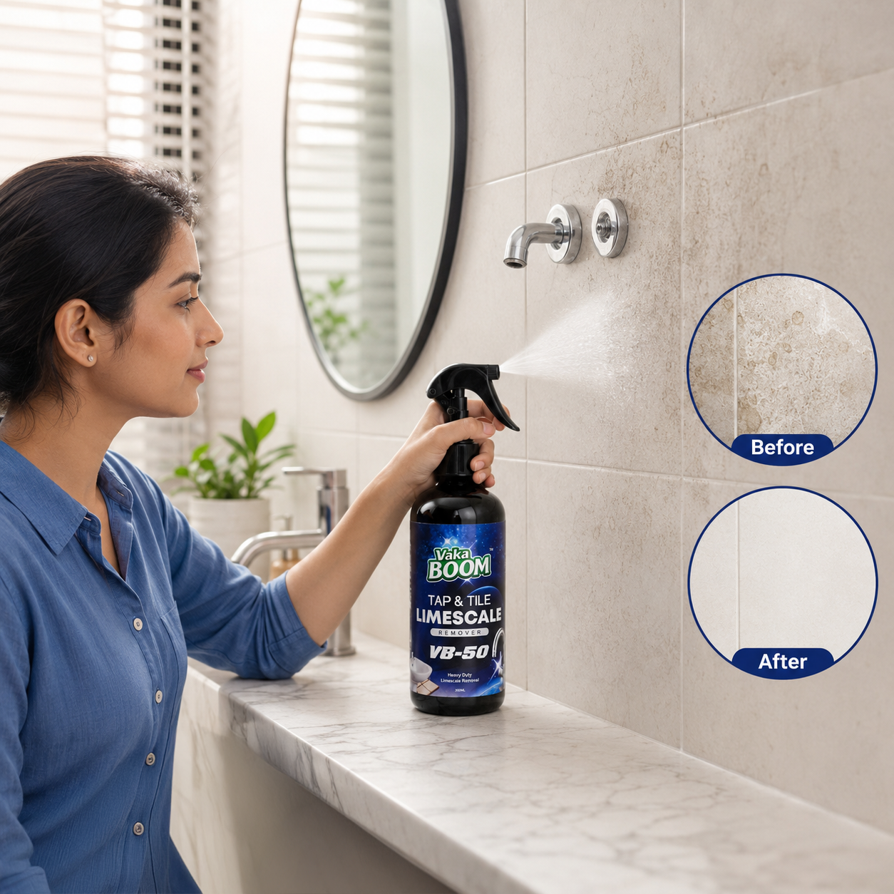 VAKABOOM Tap & Tile Limescale Remover Spray (VB-50)