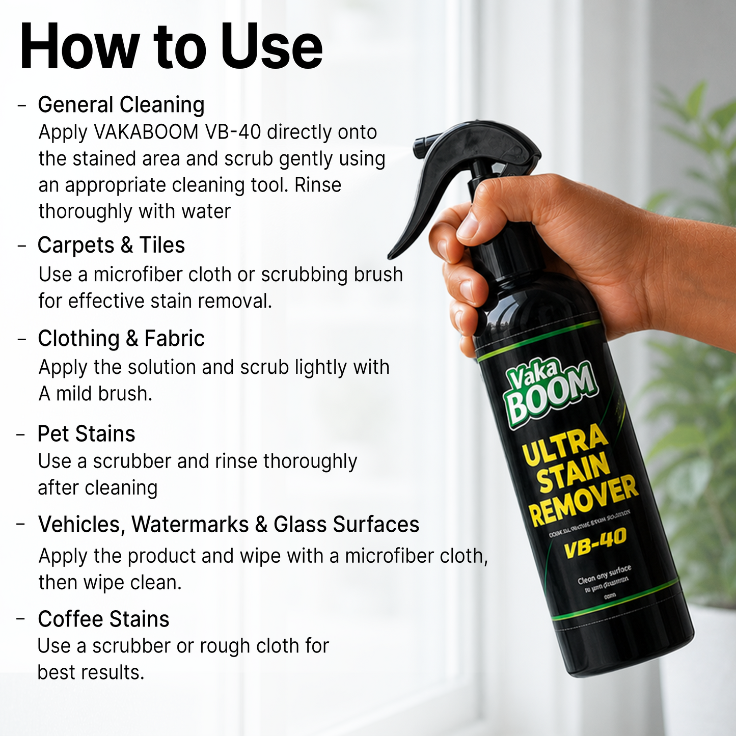 VAKABOOM Ultra Stain Remover (VB-40)